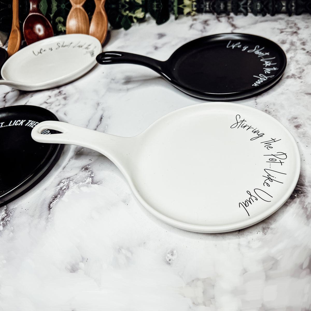 Gia Roma — Give It a Rest LG Spoon Rest & Wooden Spoon Set