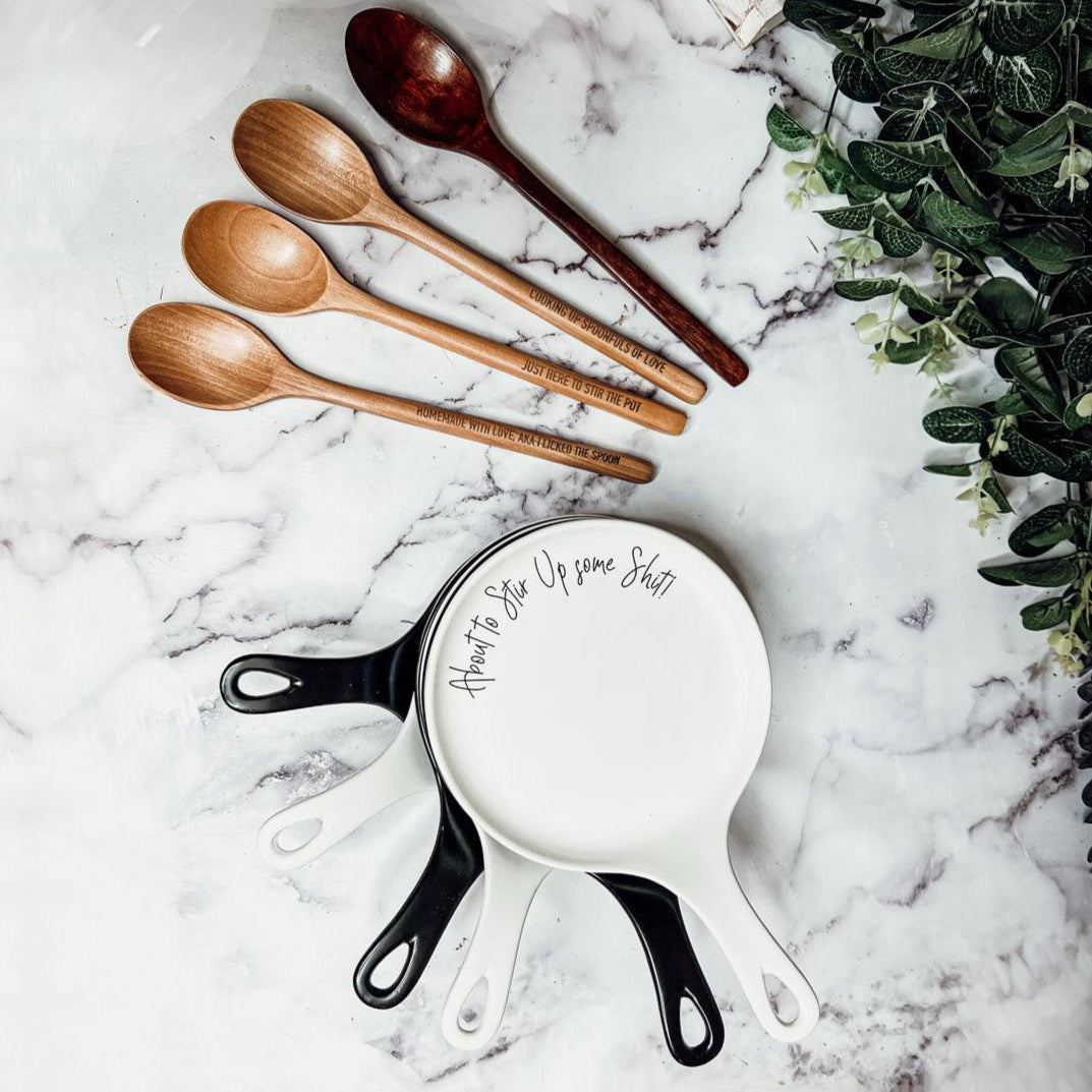 Gia Roma — Give It a Rest LG Spoon Rest & Wooden Spoon Set