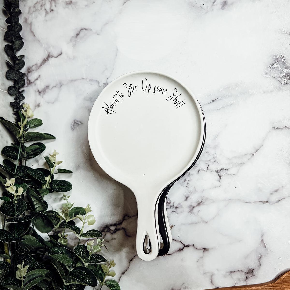 Gia Roma — Give It a Rest LG Spoon Rest & Wooden Spoon Set
