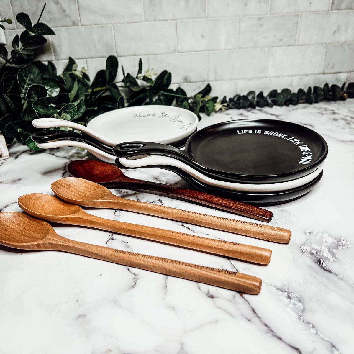 Gia Roma — Give It a Rest LG Spoon Rest & Wooden Spoon Set