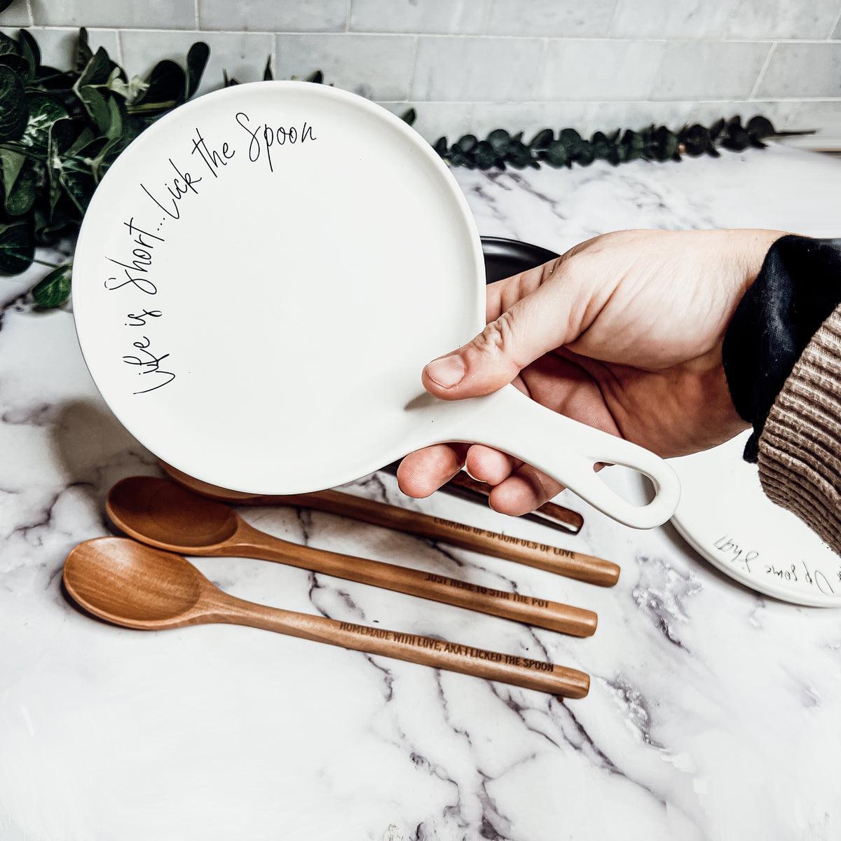 Gia Roma — Give It a Rest LG Spoon Rest & Wooden Spoon Set