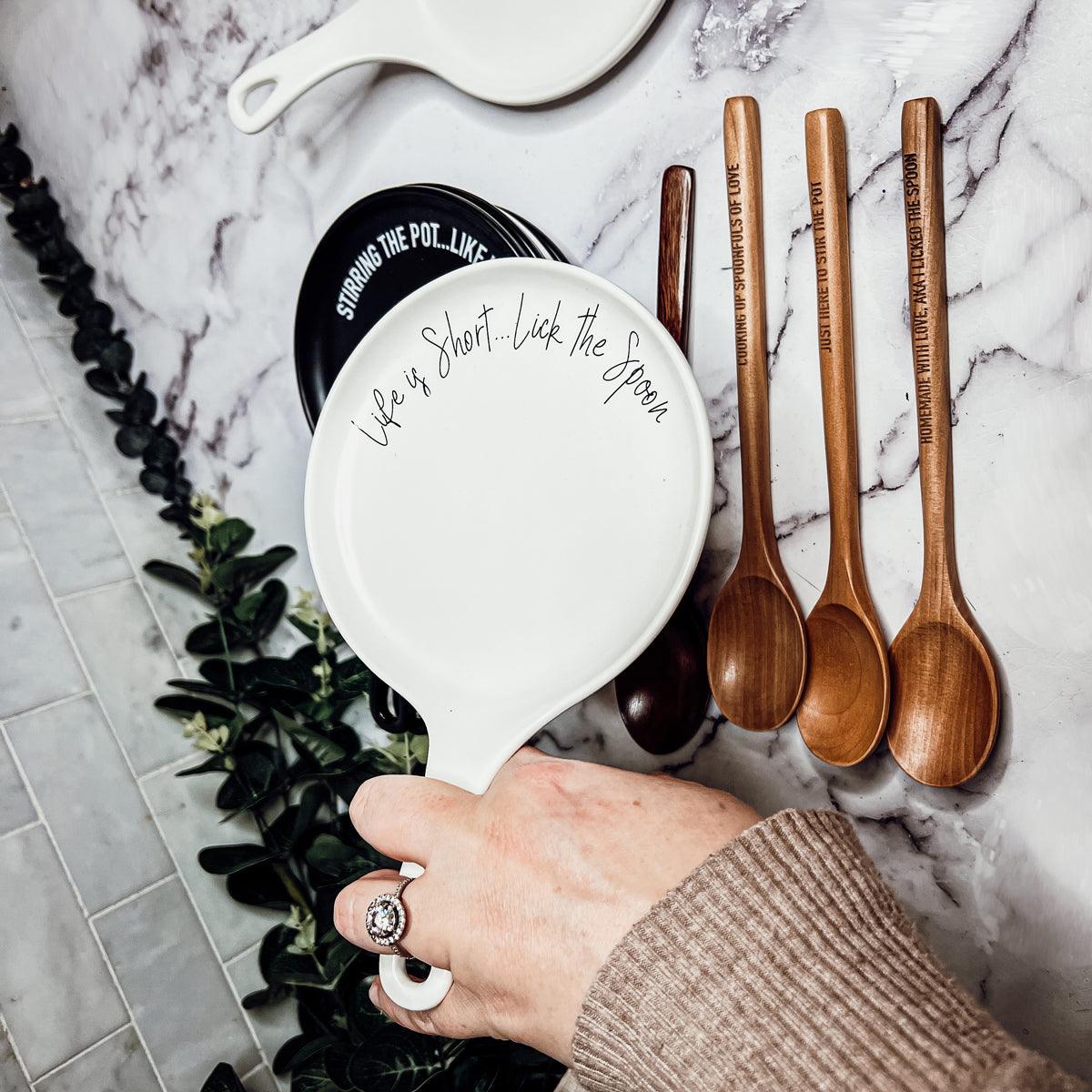 Gia Roma — Give It a Rest LG Spoon Rest & Wooden Spoon Set