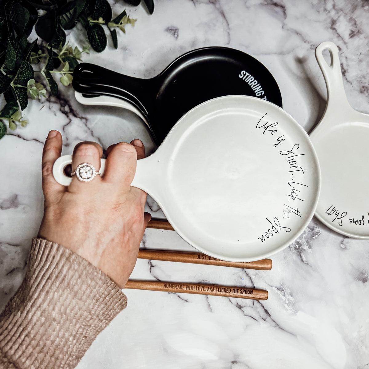 Gia Roma — Give It a Rest LG Spoon Rest & Wooden Spoon Set