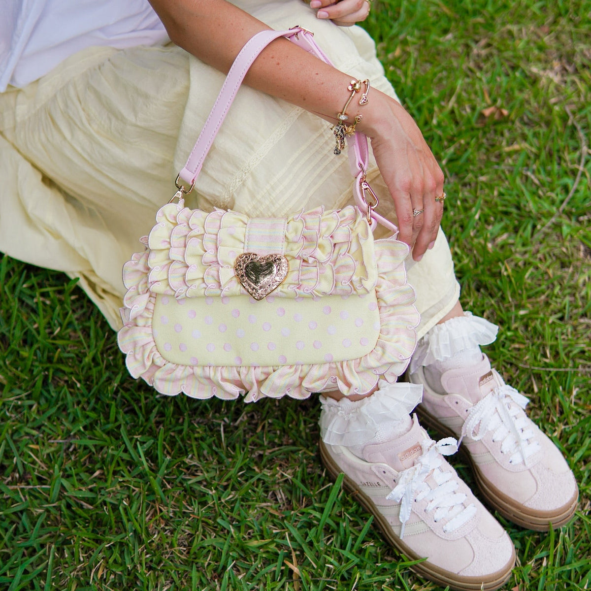 DiFerdinando — Seaside Sweetheart Polkadot Shoulder Bag