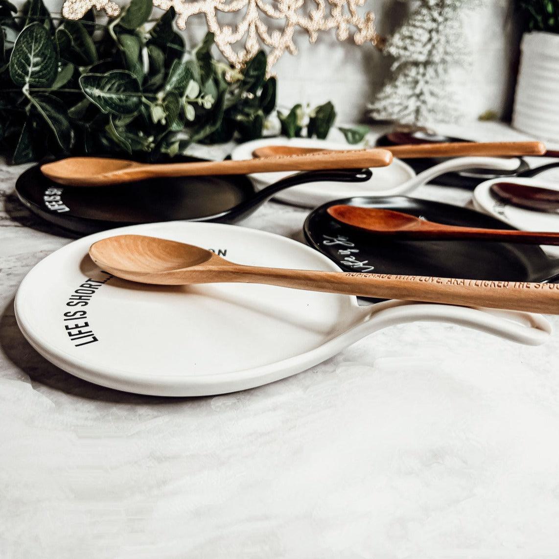 Gia Roma — Give It a Rest LG Spoon Rest & Wooden Spoon Set