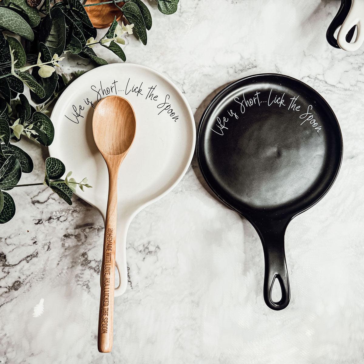 Gia Roma — Give It a Rest LG Spoon Rest & Wooden Spoon Set