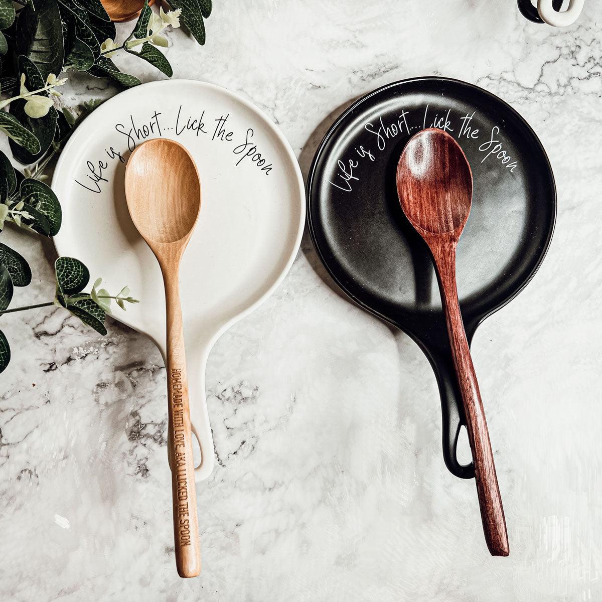 Gia Roma — Give It a Rest LG Spoon Rest & Wooden Spoon Set