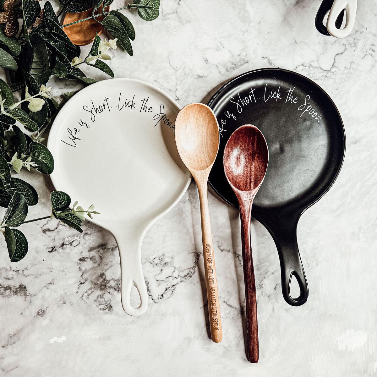 Gia Roma — Give It a Rest LG Spoon Rest & Wooden Spoon Set