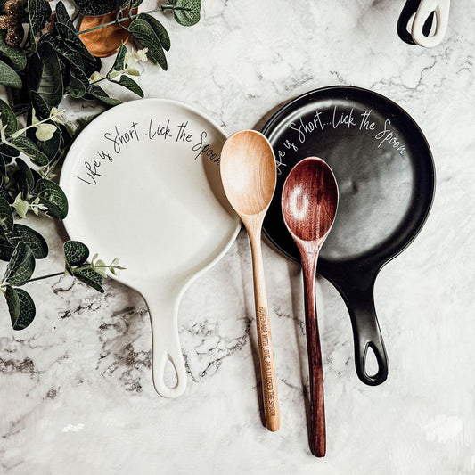 Gia Roma — Give It a Rest LG Spoon Rest & Wooden Spoon Set