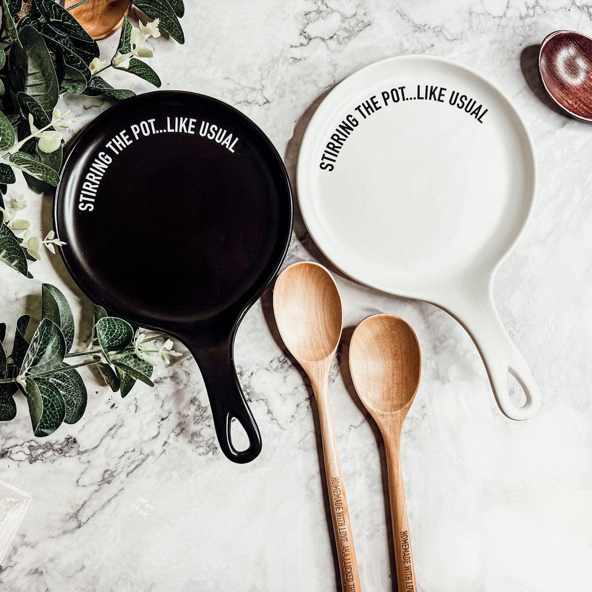 Gia Roma — Give It a Rest LG Spoon Rest & Wooden Spoon Set