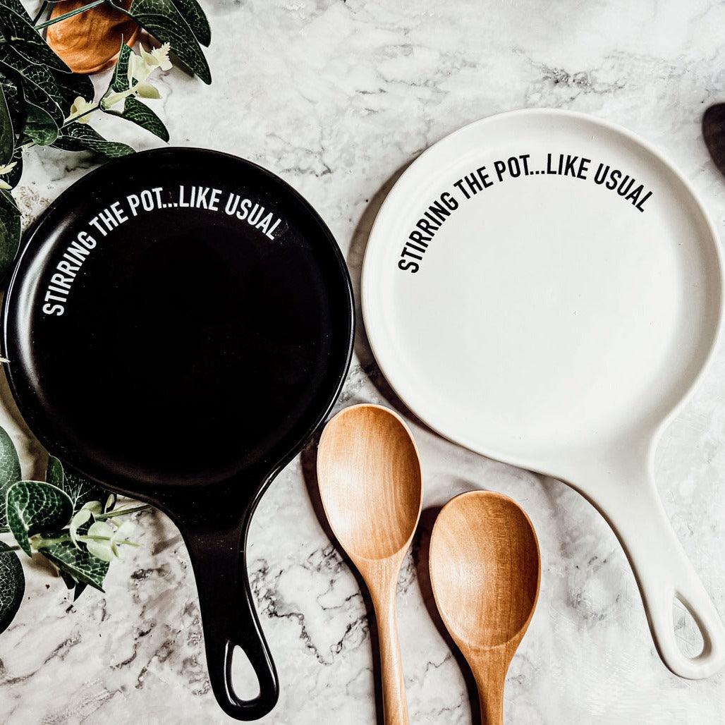 Gia Roma — Give It a Rest LG Spoon Rest & Wooden Spoon Set