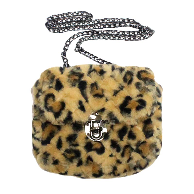 Madeline Love — Solid Faux Fur Crossbody Bag