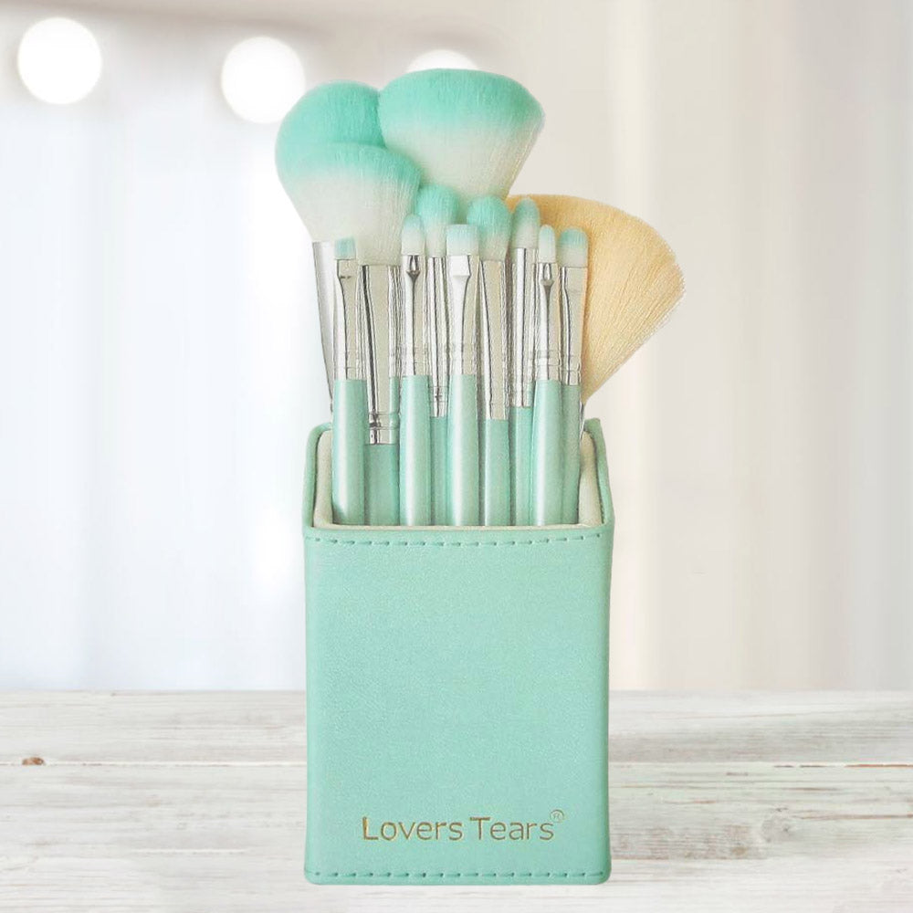 Madeline Love 12-Piece Makeup Brush Set with Holder