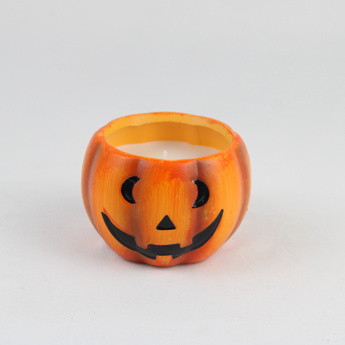 Halloween Pumpkin Ceramic Candle Holder Set – 2 Piece