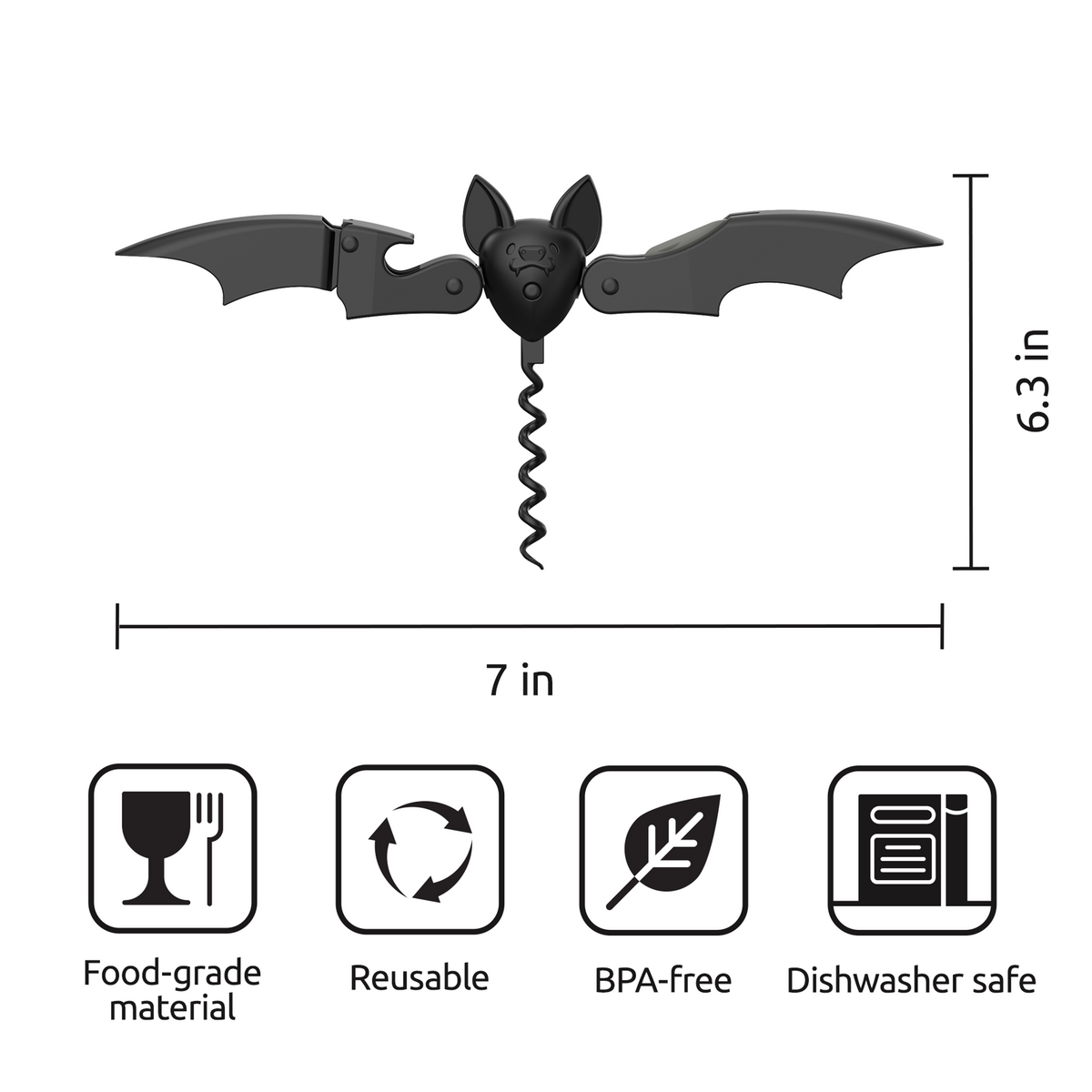 Vino Bat Wing Corkscrew & Bottle Opener