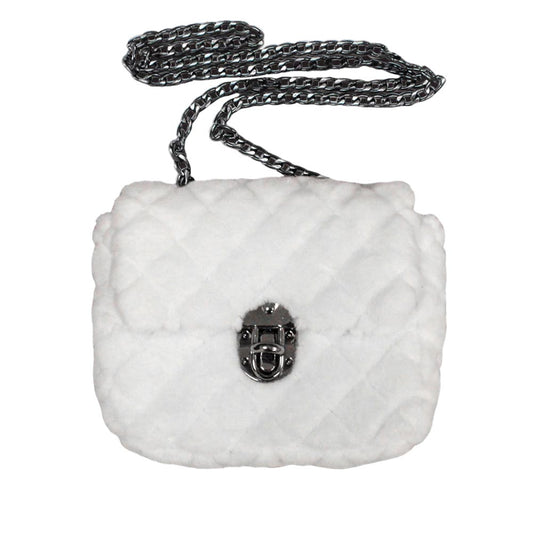 Madeline Love — Solid Faux Fur Crossbody Bag