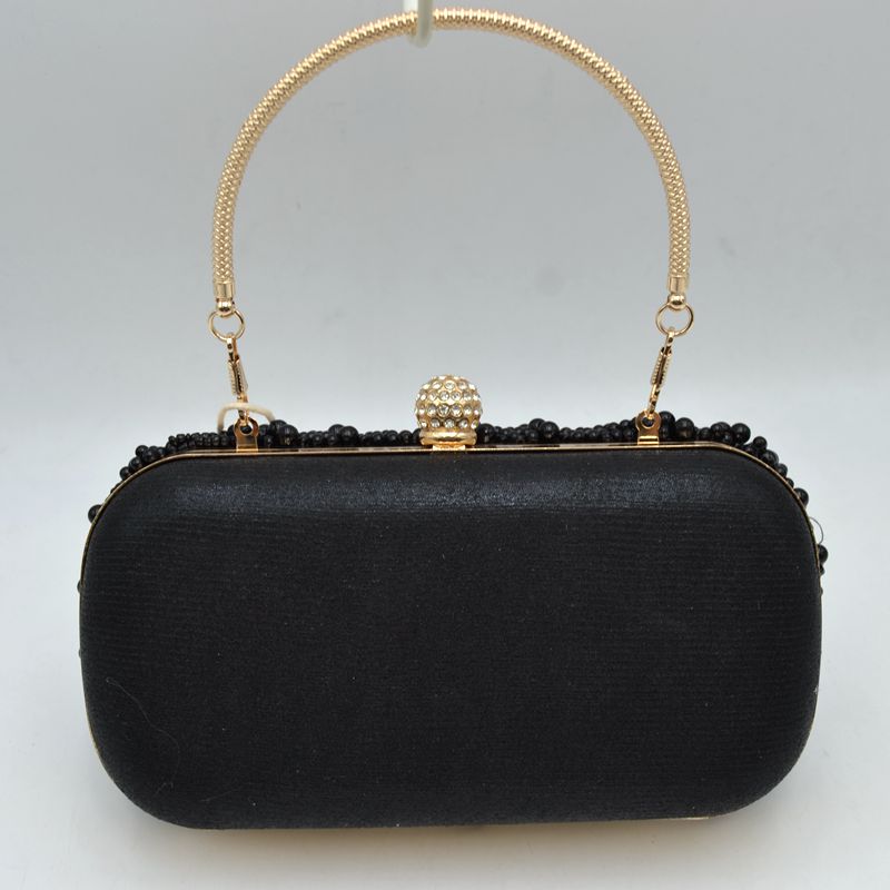 Pearl Embellished Evening Clutch with Top Handle