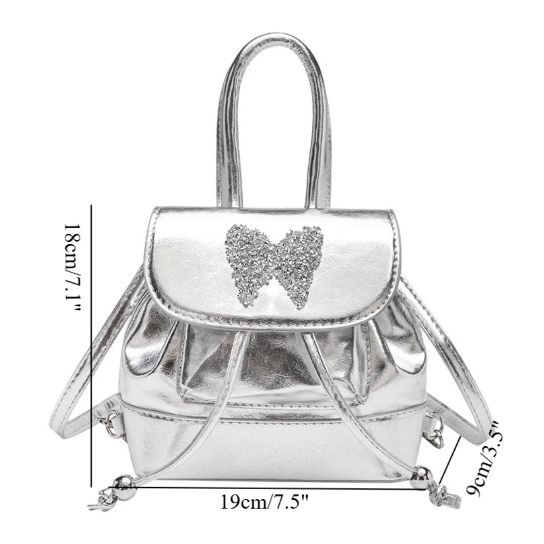 Silver Butterfly Mini Backpack – Women's Fashion Backpack