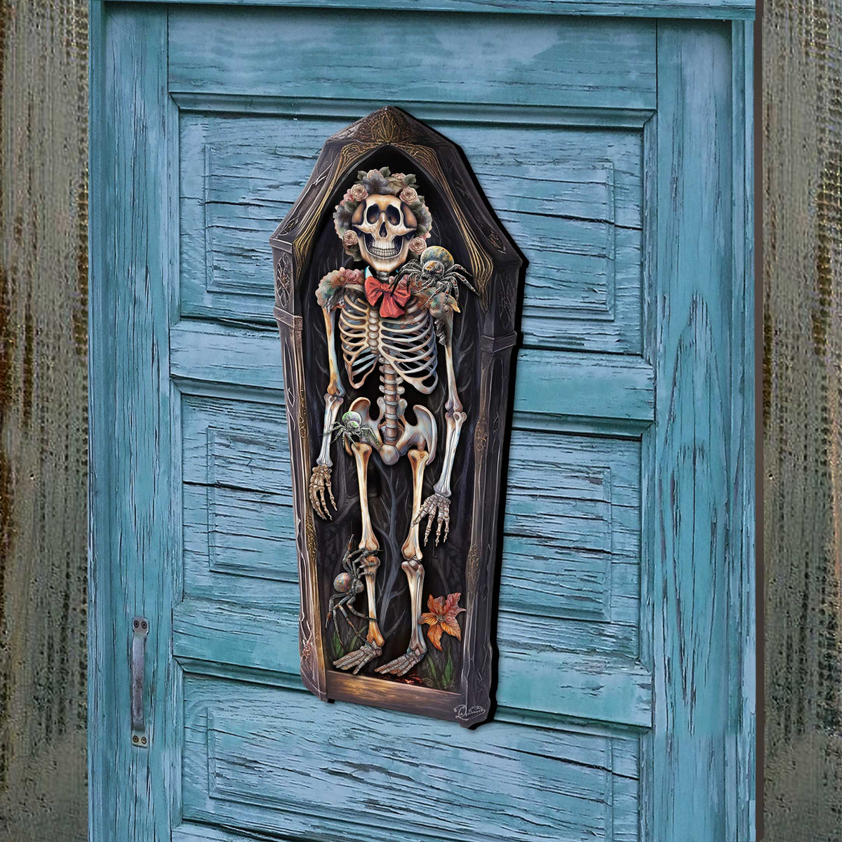 Halloween Skeleton Coffin Door Hanger – G. Debrekht