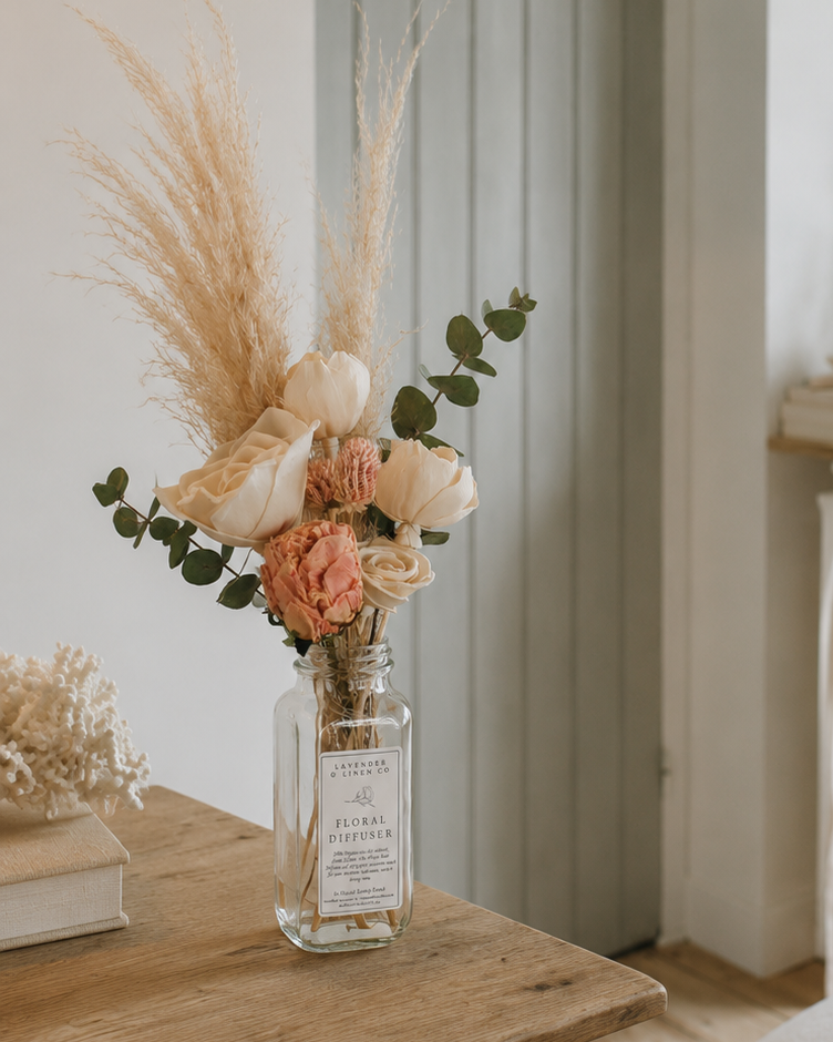 Botanical Floral Diffuser Bouquet | Blush Peonies