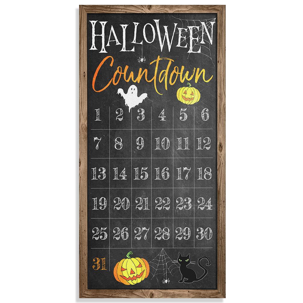 Halloween Countdown Canvas Wall Art