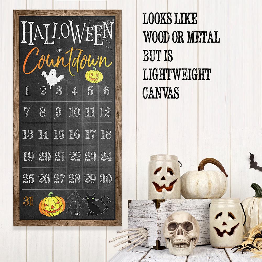 Halloween Countdown Canvas Wall Art
