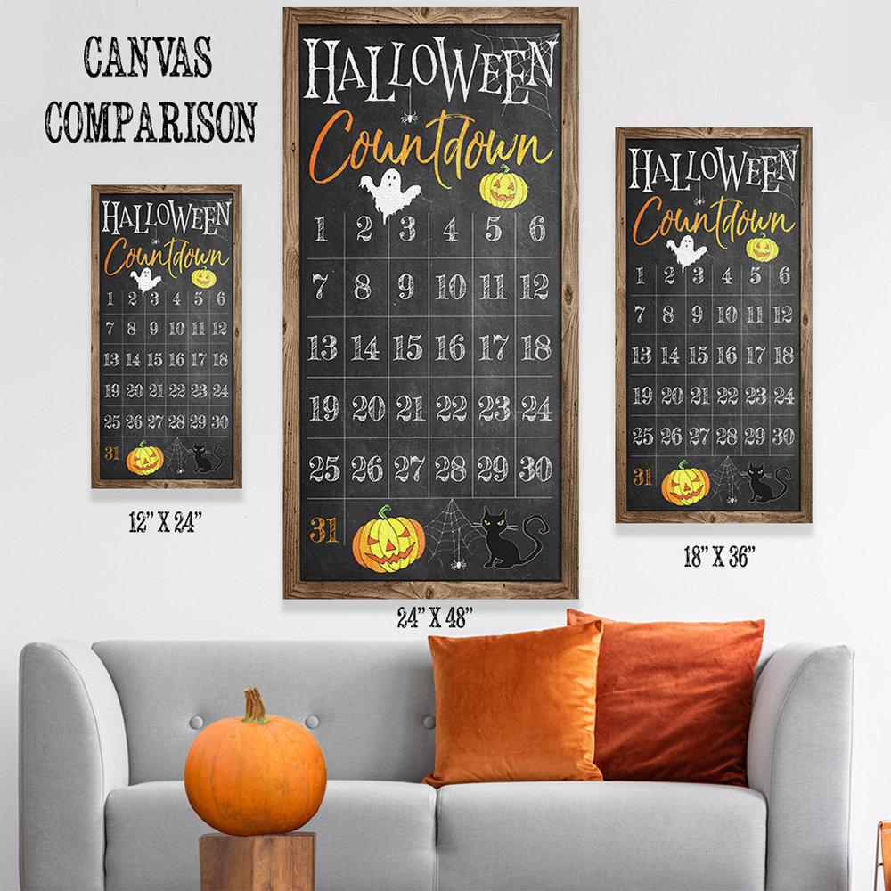 Halloween Countdown Canvas Wall Art