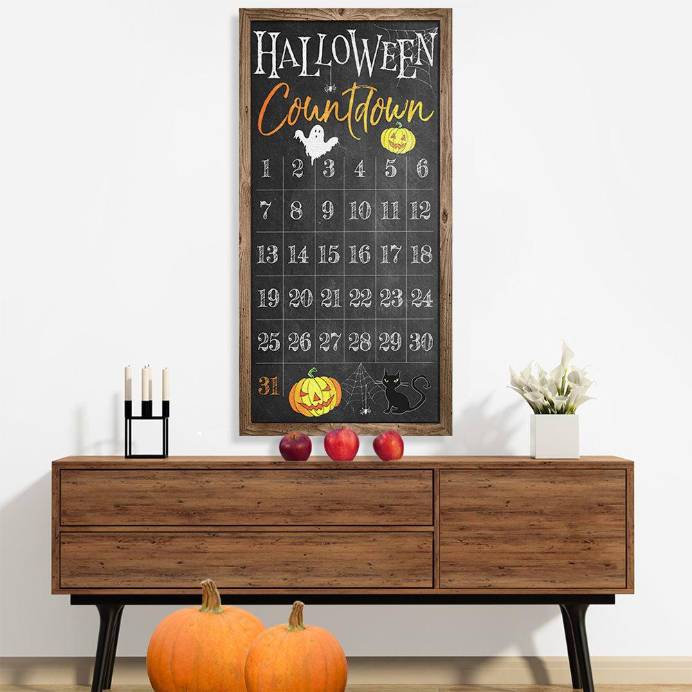 Halloween Countdown Canvas Wall Art