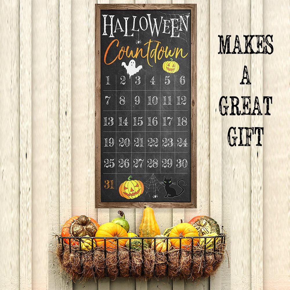 Halloween Countdown Canvas Wall Art