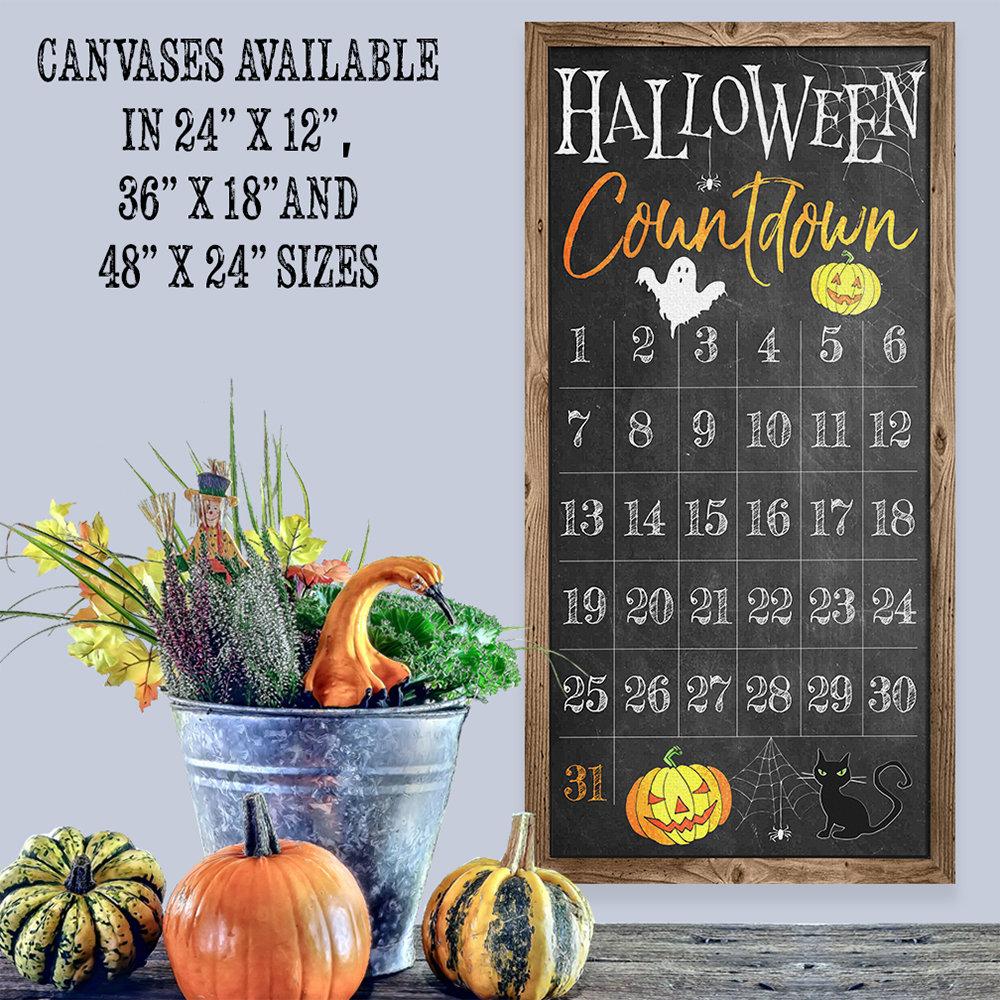 Halloween Countdown Canvas Wall Art