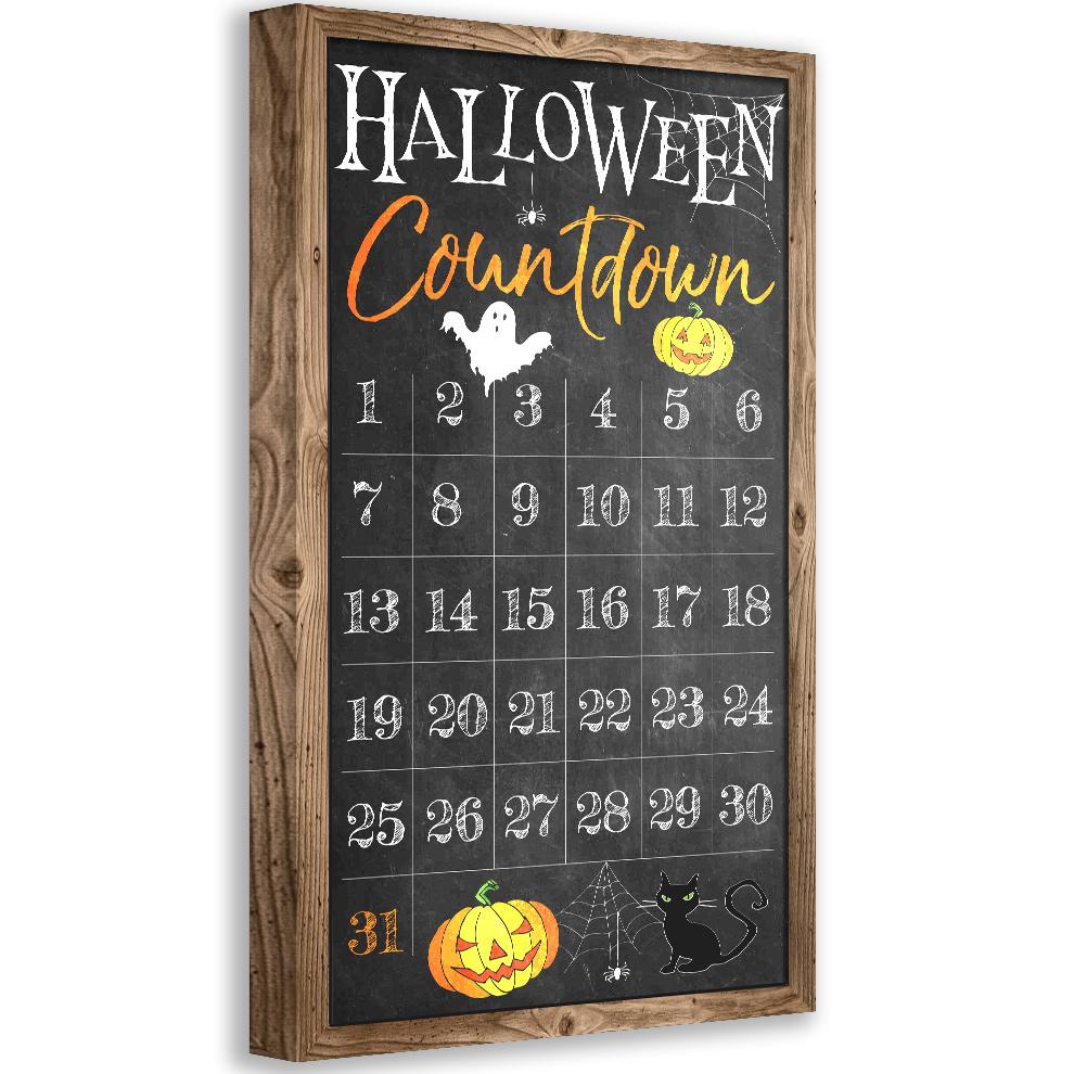 Halloween Countdown Canvas Wall Art