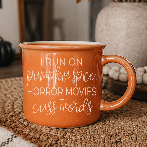 Pumpkin Spice & Horror Movies Halloween Mug