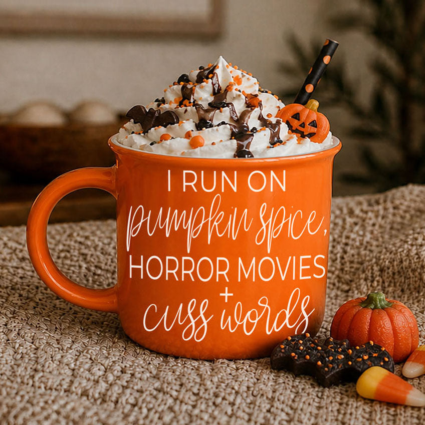 Pumpkin Spice & Horror Movies Halloween Mug