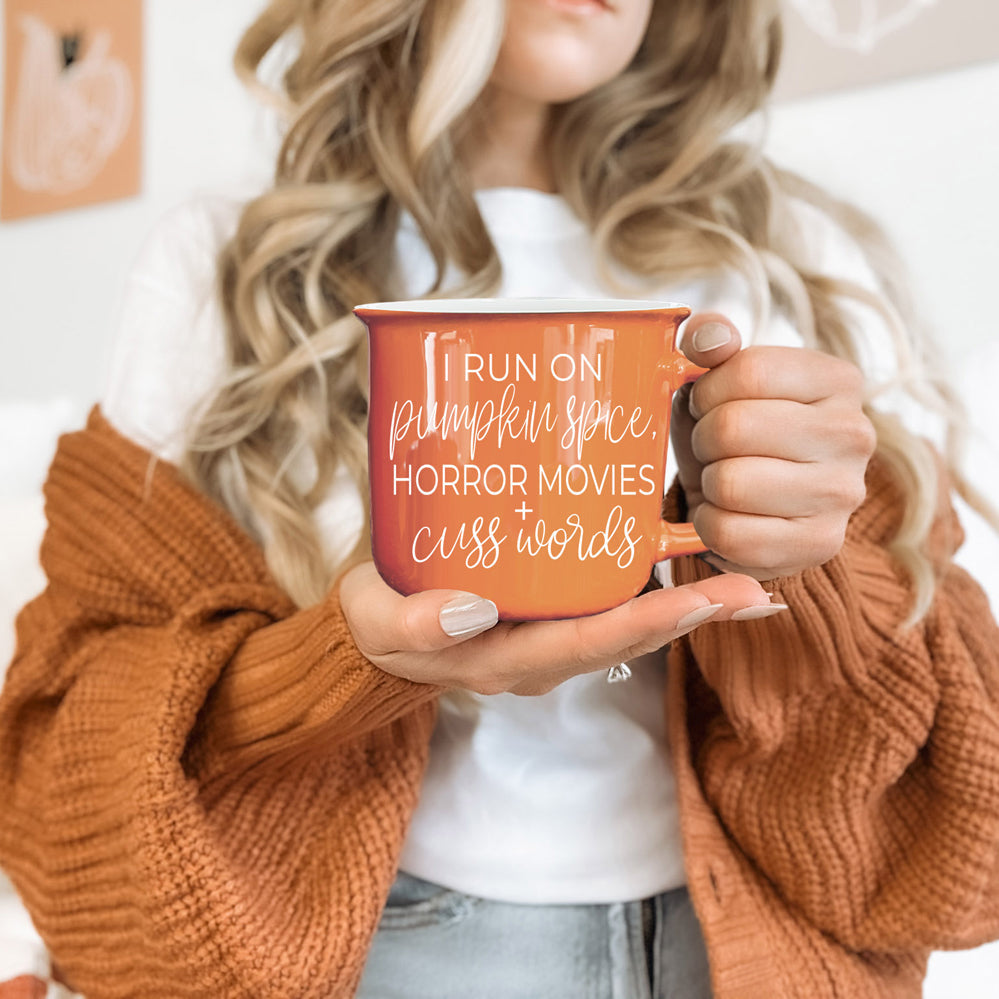 Pumpkin Spice & Horror Movies Halloween Mug