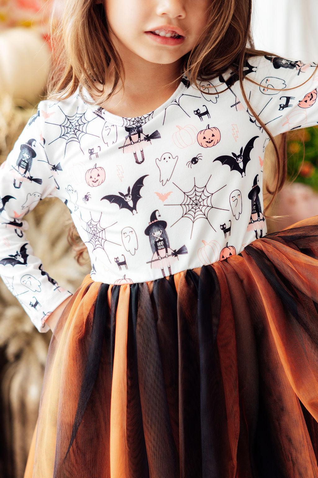 Mila & Rose® — Boo-tiful Halloween Long Sleeve Tutu Dress