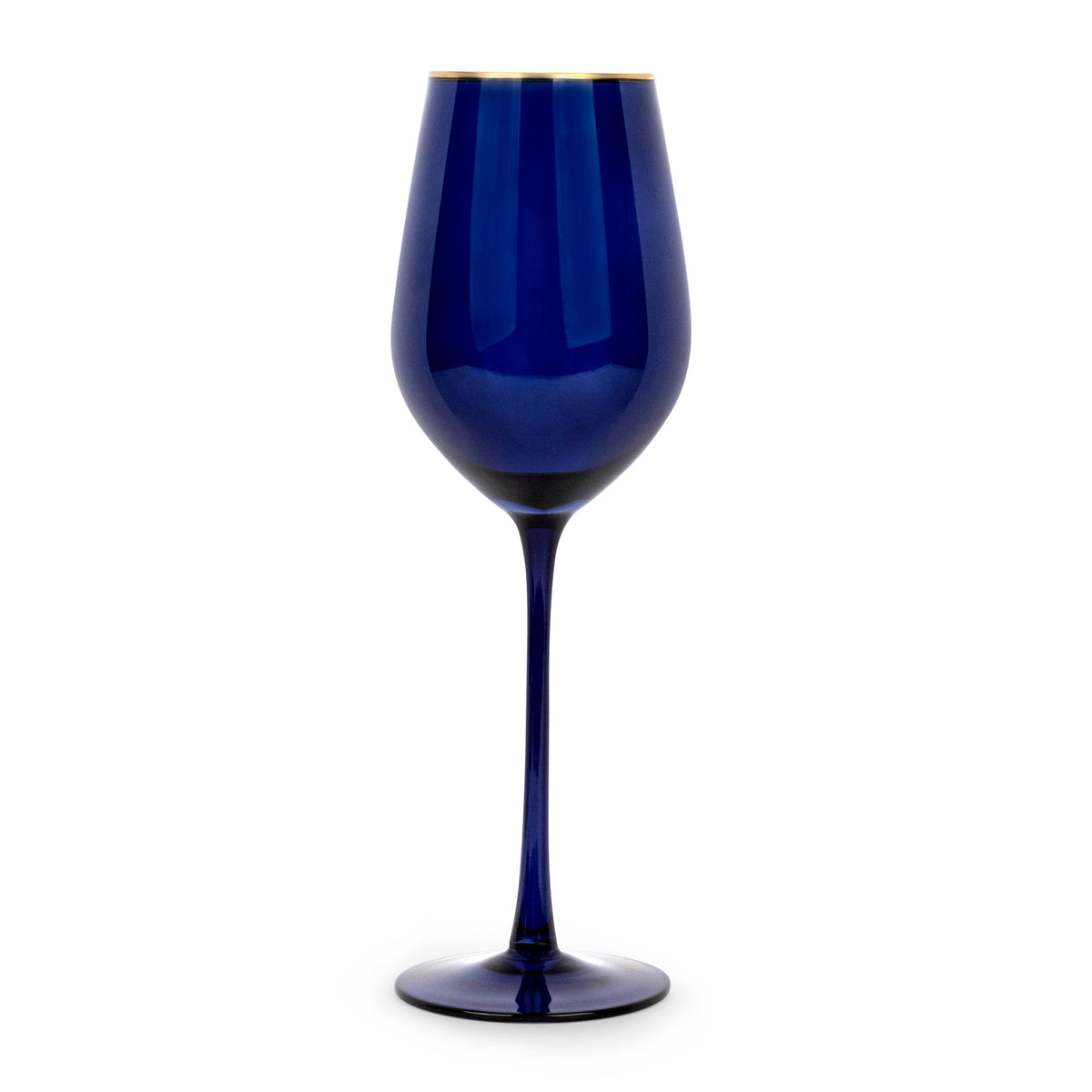 Little White Dish Navy Gloss Wine Glasses – Set of 4