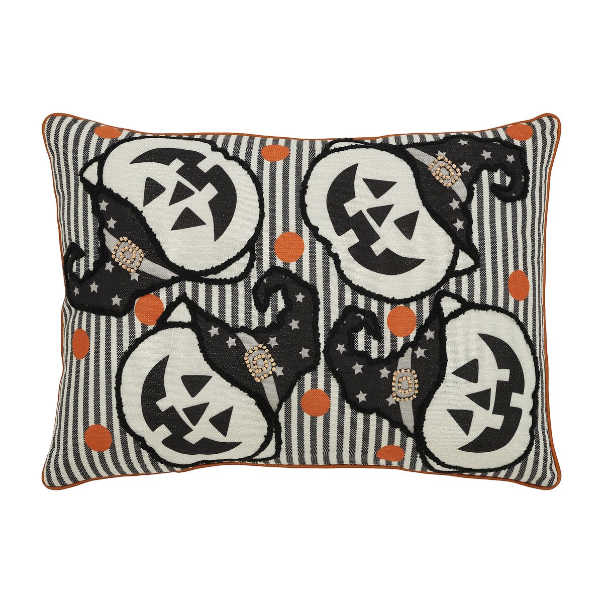 Vintage Jack-O'-Lantern Halloween Accent Pillow
