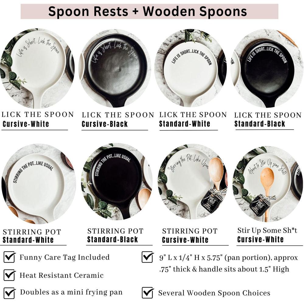 Gia Roma — Give It a Rest LG Spoon Rest & Wooden Spoon Set