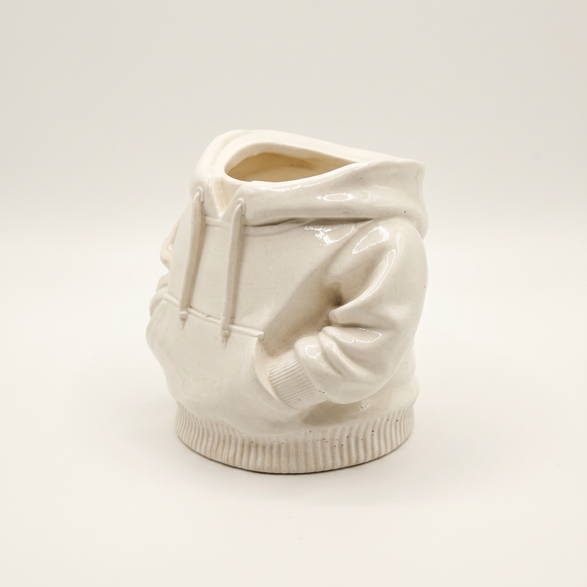 Hoodie Planter – Gypsum White 4"