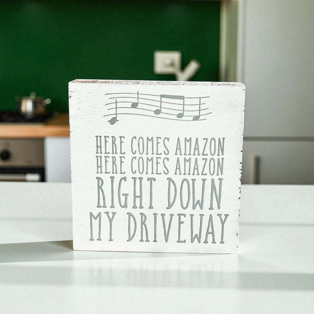 Here Comes Amazon Sign