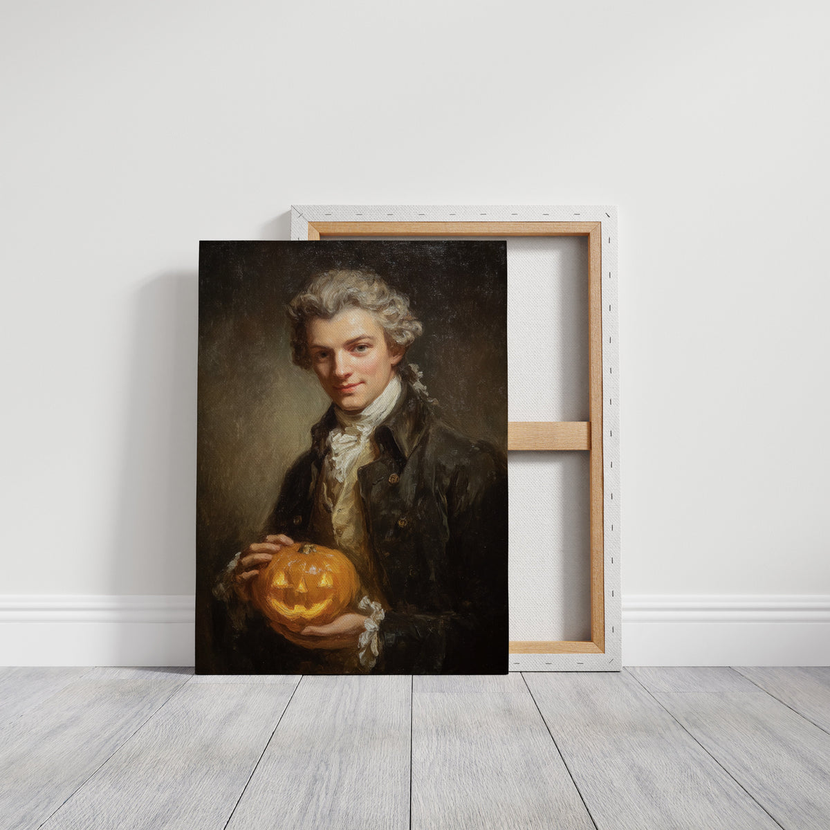 A Smile Beneath the Lantern's Glow – Halloween Wall Art